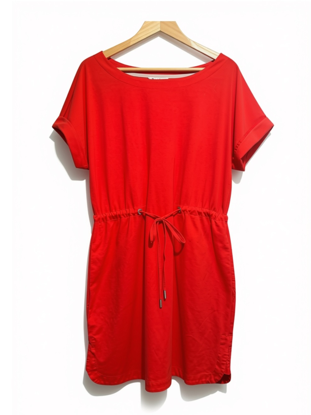 Tommy Bahama Veranda Poppy Red Drawstring Waist Knit Dress M